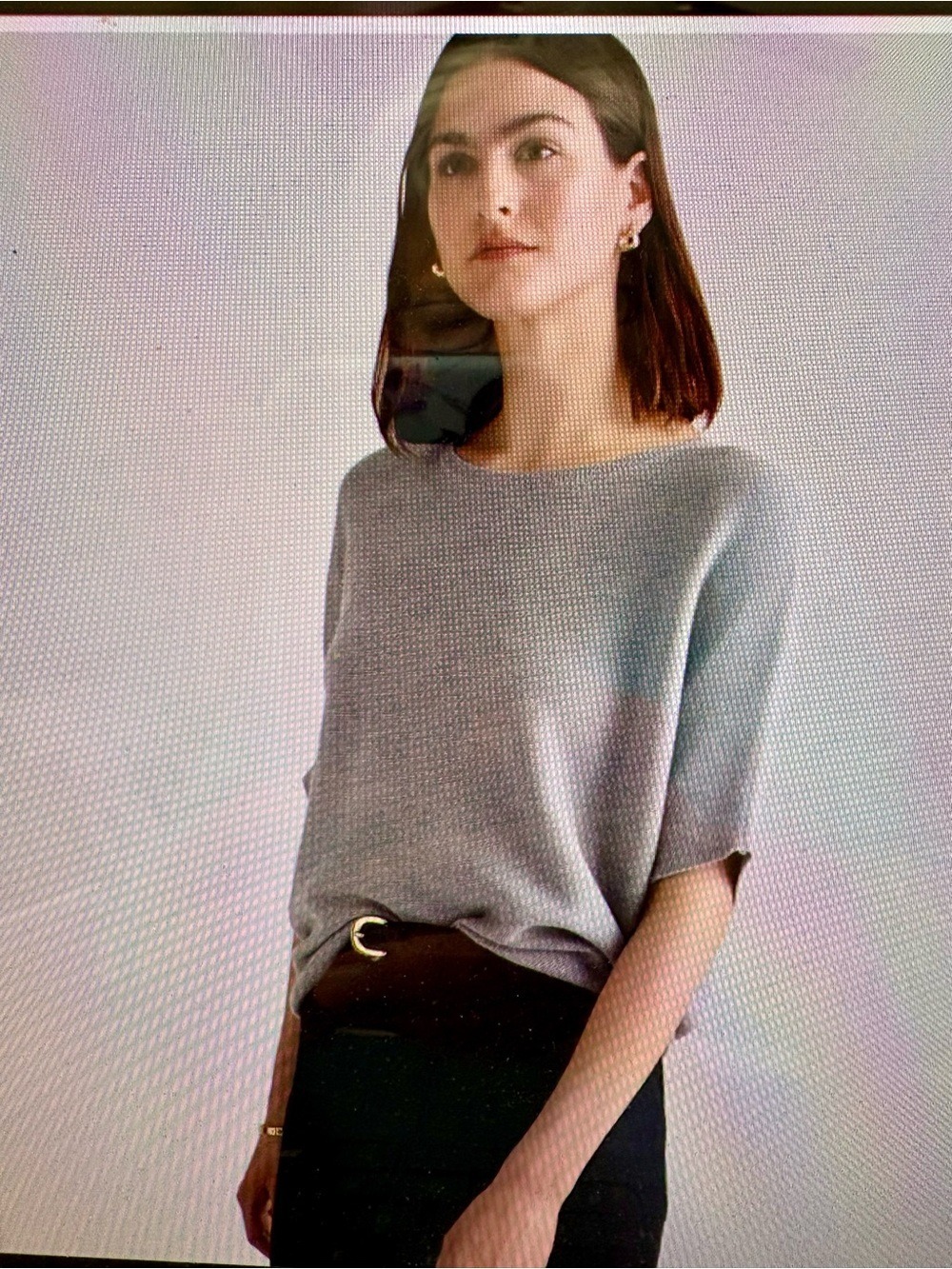 Quince Cotton/Cashmere Dolman Sleeve Knit Sweater